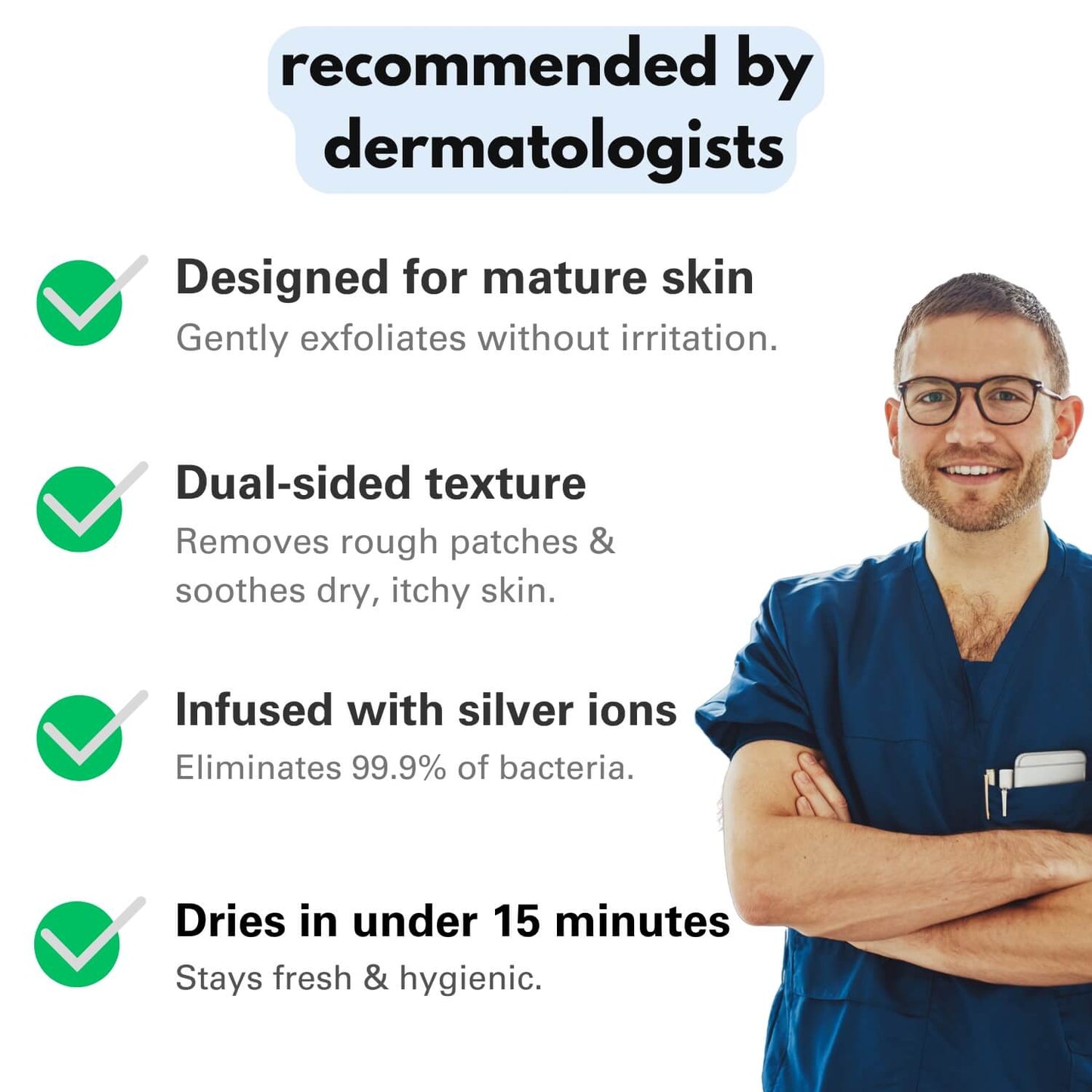 Chicluno Exfoliating Antibacterial Shower Towel