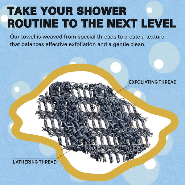 Chicluno Exfoliating Antibacterial Shower Towel