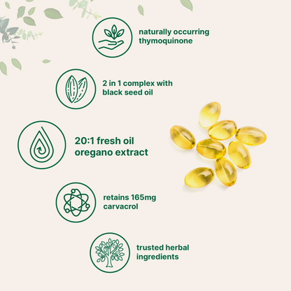 Oregano + Black Seed, Immune Softgels