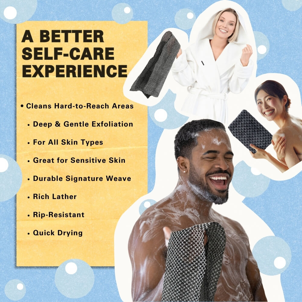 Chicluno Exfoliating Antibacterial Shower Towel