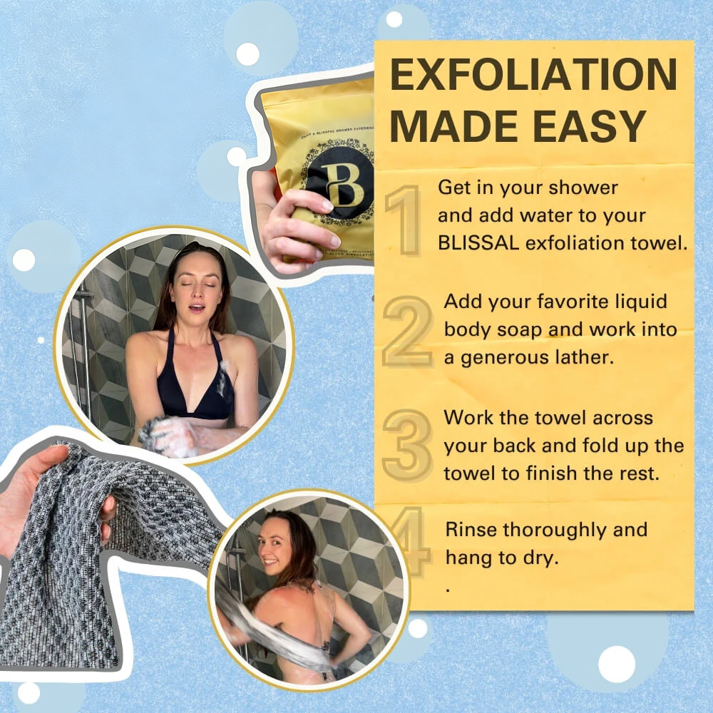Chicluno Exfoliating Antibacterial Shower Towel